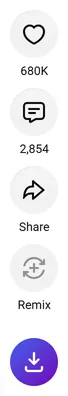 QSaver Download button on YouTube Shorts