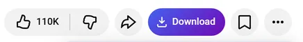 QSaver Download button on YouTube